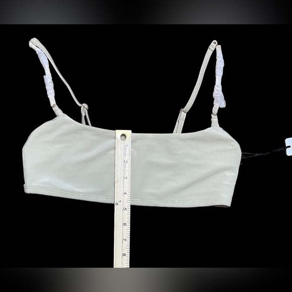 WeWoreWhat x Revolve Chain Cami bra top Gold Hardware Ribbed Khaki Size Medium - Picture 12 of 14